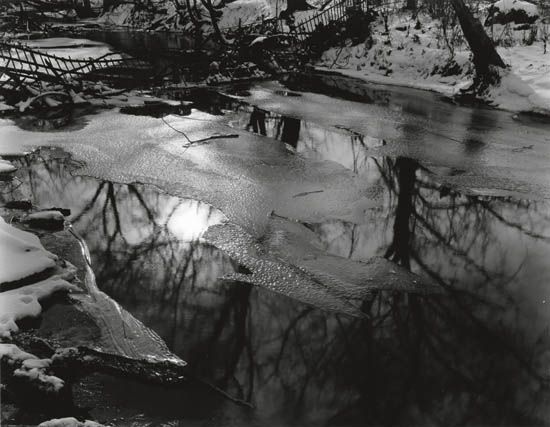 TICE, GEORGE (1938- ) "Back Creek, Winslow Farm, Fairmount, Indiana."